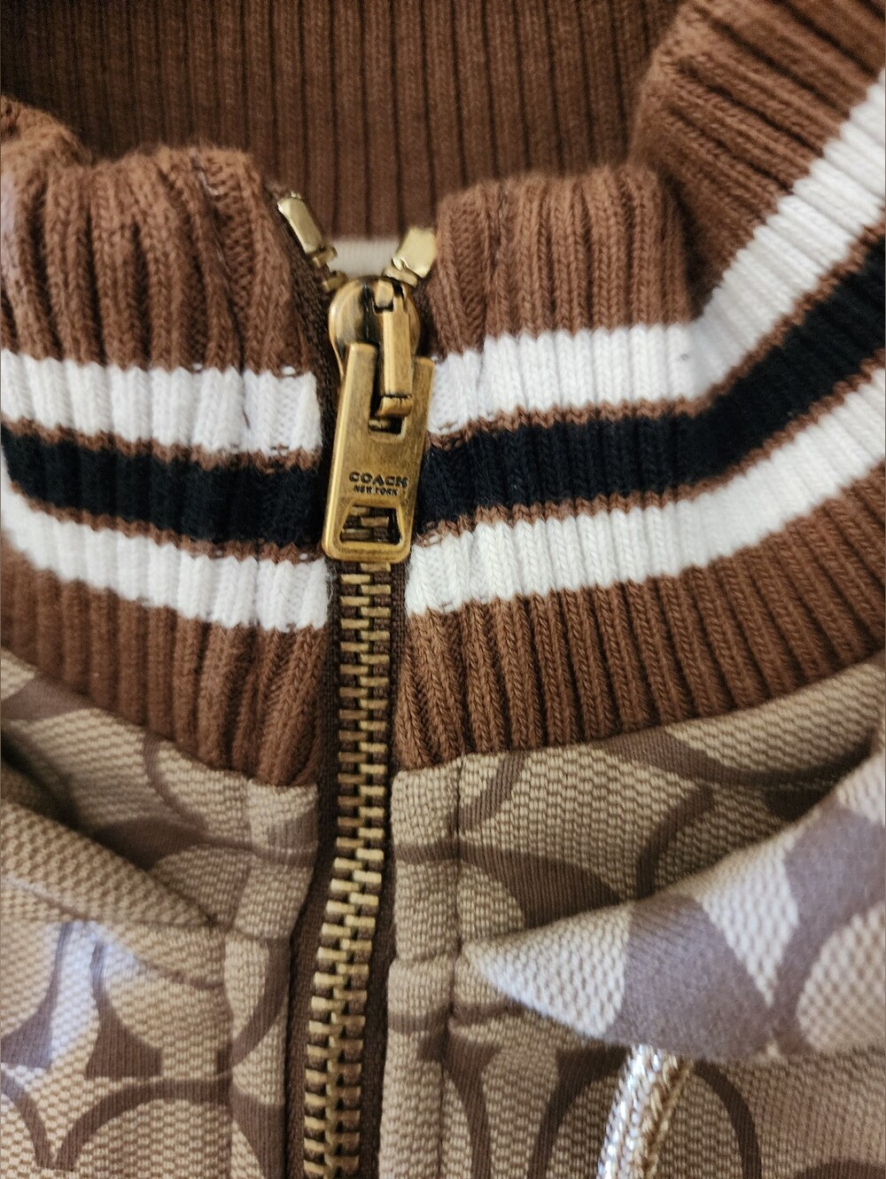 Coach x Jennifer Lopez Full Zip Logo Hoodie Jacket Signature Cotton Women M - Picture 3 of 11